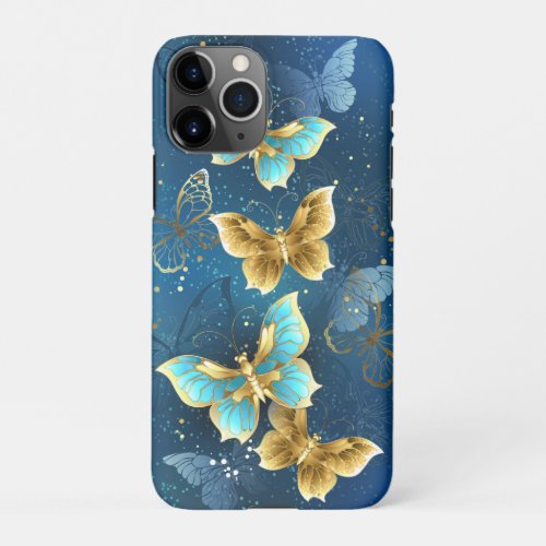 Golden butterflies iPhone 11Pro case