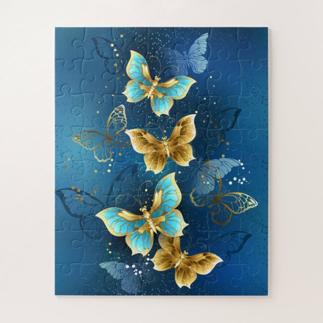 Golden butterflies jigsaw puzzle (Vertical)