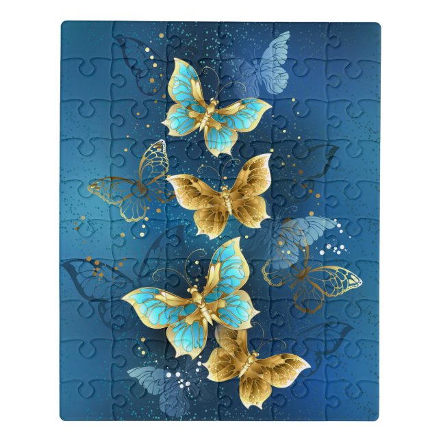 Golden butterflies jigsaw puzzle (Puzzle Vertical)