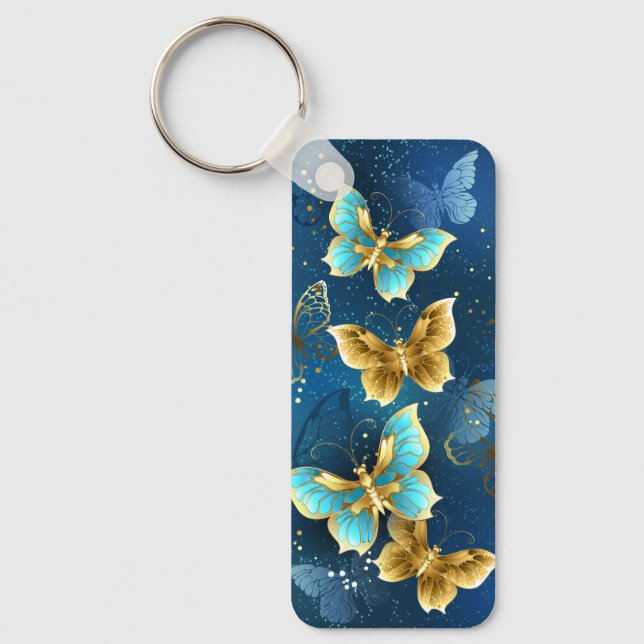 Golden butterflies keychain (Front)