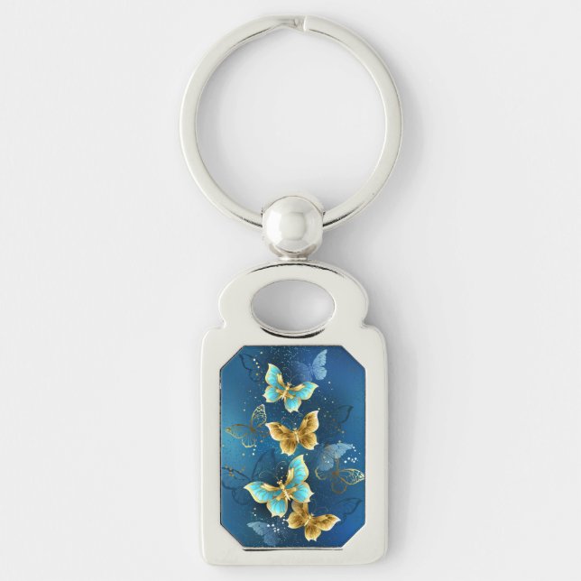 Golden butterflies keychain (Front)