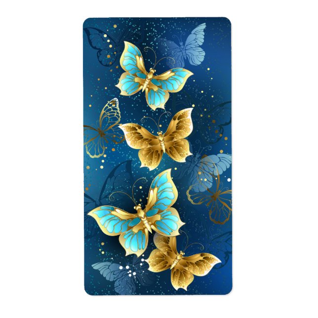 Golden butterflies label (Front)