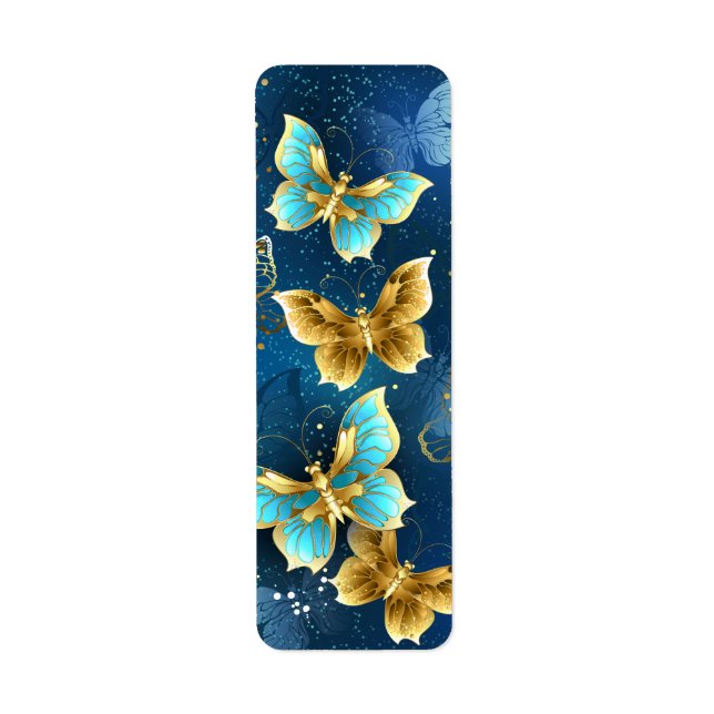 Golden butterflies label (Front)