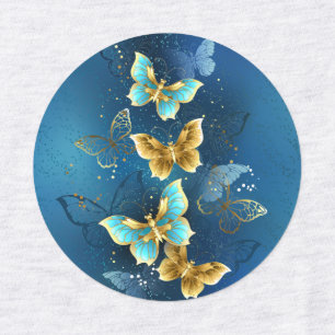 Golden butterflies labels