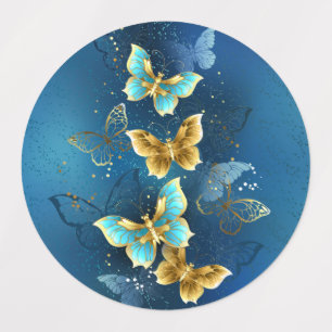 Golden butterflies labels