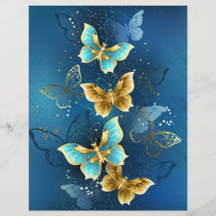 Golden butterflies letterhead