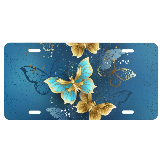 Golden butterflies license plate (Front)