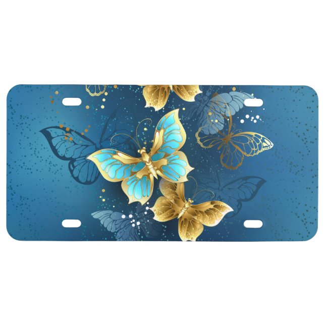 Golden butterflies license plate (Front)
