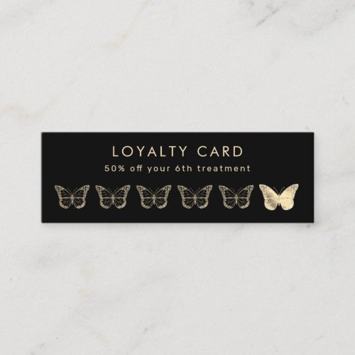 golden butterflies loyalty card