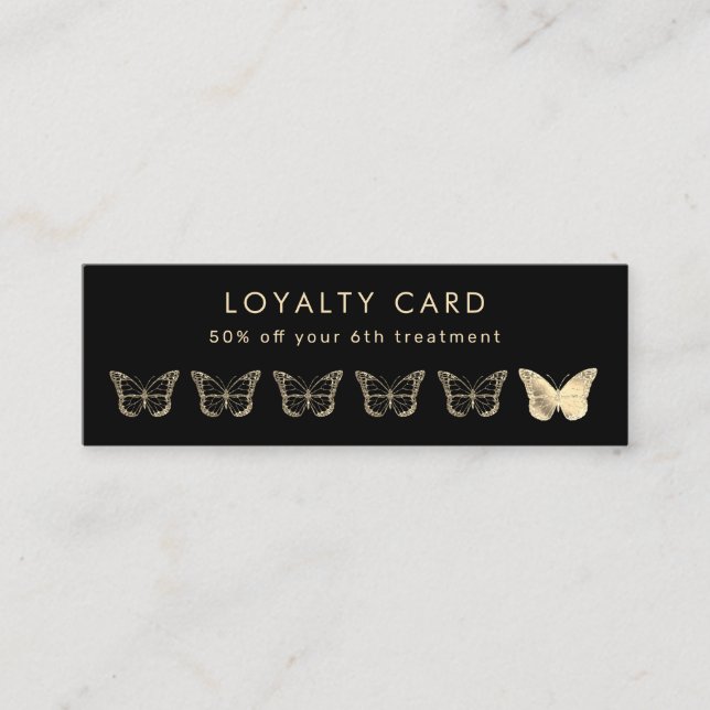 golden butterflies loyalty card (Front)