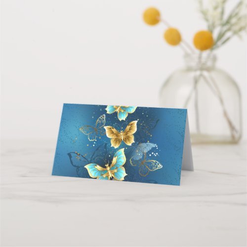 Golden butterflies loyalty card