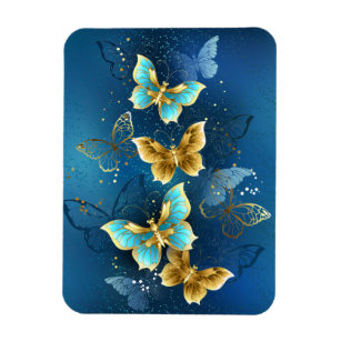 Golden butterflies magnet