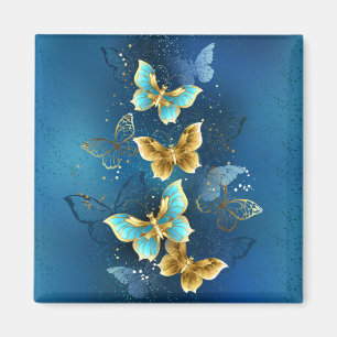 Golden butterflies magnet