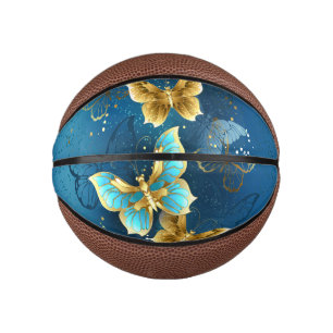 Golden butterflies mini basketball