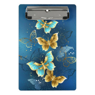 Golden butterflies mini clipboard