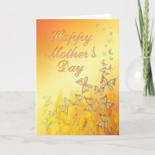 Golden Butterflies Mother's Day card