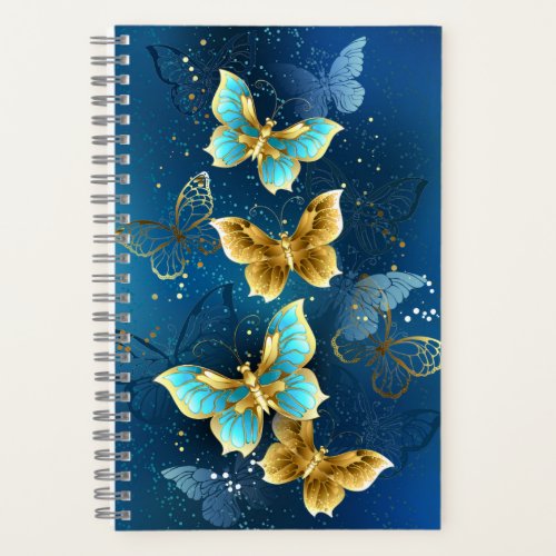 Golden butterflies notebook