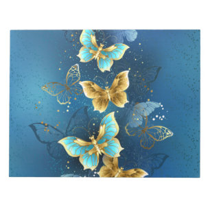 Golden butterflies notepad