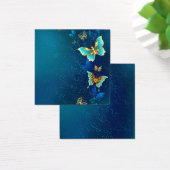 Golden Butterflies on a Blue Background (Desk)