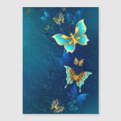 Golden Butterflies on a Blue Background (Front)