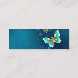 Golden Butterflies on a Blue Background Calling Card