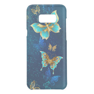 Golden Butterflies on a Blue Background Uncommon Samsung Galaxy S8+ Case