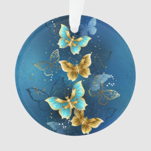 Golden butterflies ornament