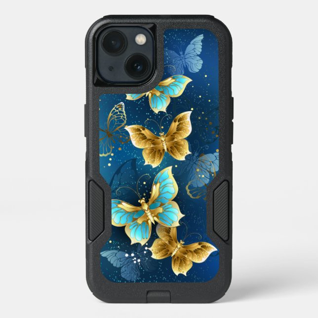 Golden butterflies otterbox iPhone case (Back)