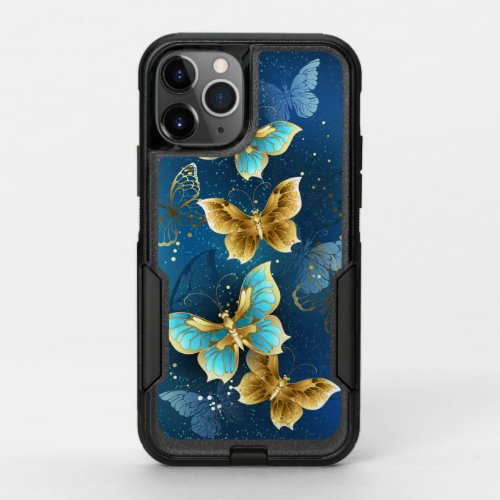 Golden butterflies OtterBox commuter iPhone 11 pro case