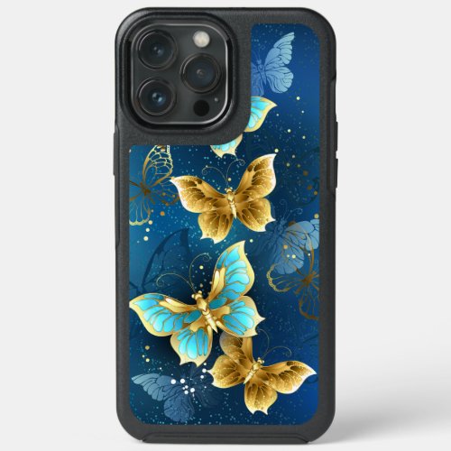 Golden butterflies iPhone 13 pro max case