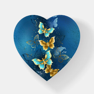 Golden butterflies paperweight