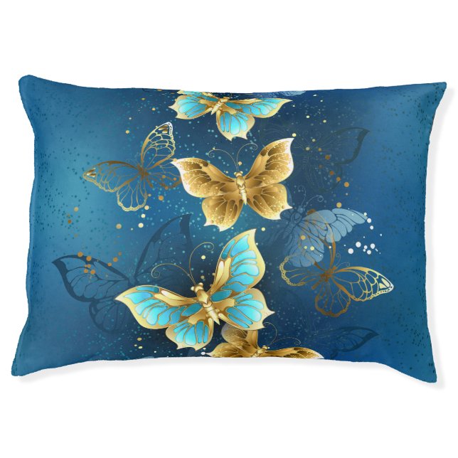 Golden butterflies pet bed (Front)