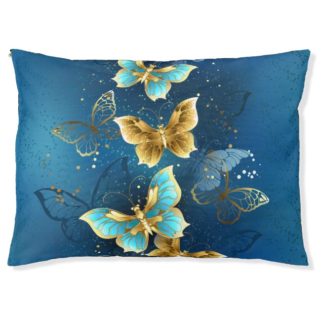 Golden butterflies pet bed (Front)