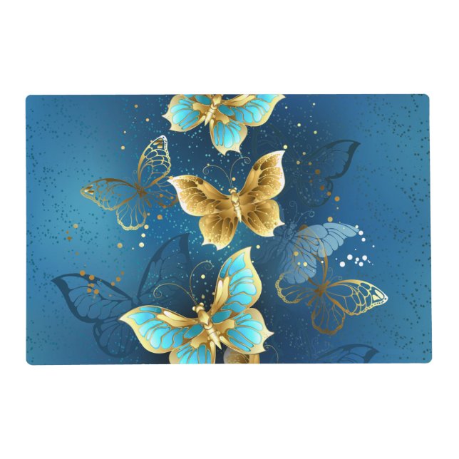 Golden butterflies placemat (Front)