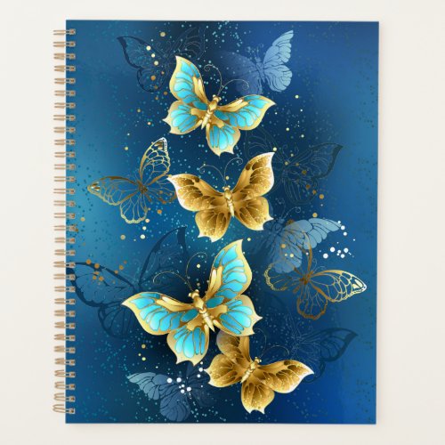 Golden butterflies planner