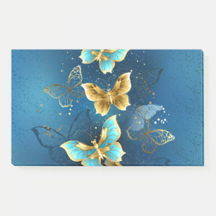 Golden butterflies post-it notes