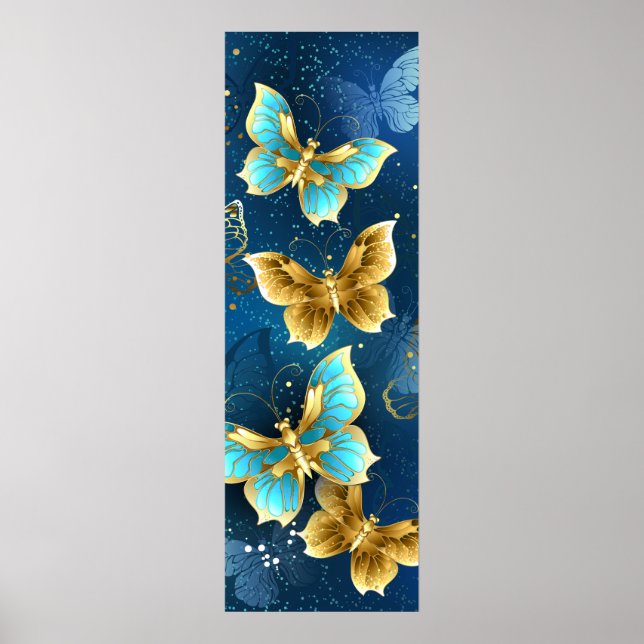 Golden butterflies poster (Front)