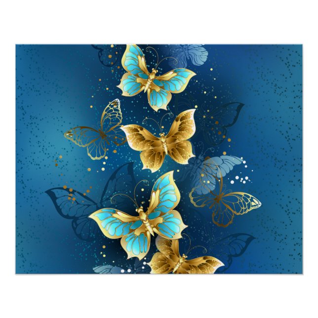 Golden butterflies poster (Front)