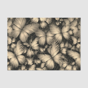 Golden Butterflies Print Tissue Paper