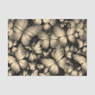 Golden Butterflies Print Tissue Paper