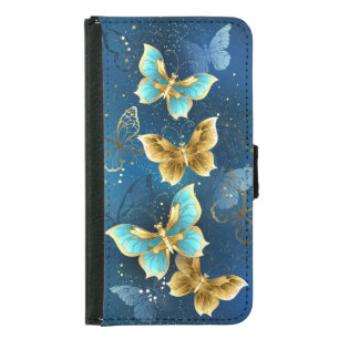 Golden butterflies samsung galaxy s5 wallet case