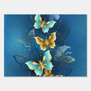 Golden butterflies sign