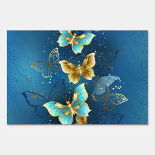 Golden butterflies sign