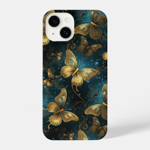 Golden Butterflies Slim Fit iPhone 14 Case