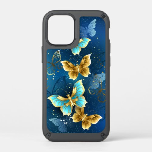 Golden butterflies speck iPhone 12 mini case