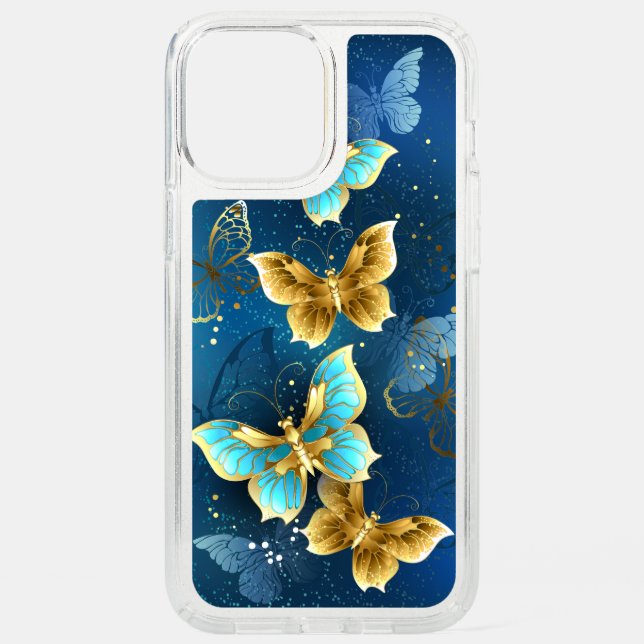 Golden butterflies speck iPhone 12 pro max case (Front)