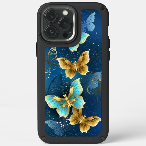 Golden butterflies speck iPhone 13 pro max case