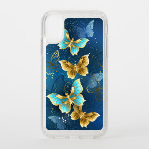 Golden butterflies speck iPhone XR case