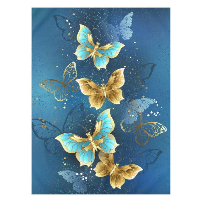 Golden butterflies tablecloth (Front)