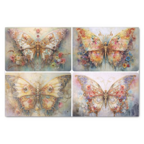 Golden Butterflies  Tissue Paper